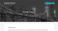 Desktop Screenshot of mortgage-dictionary.com