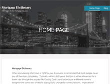 Tablet Screenshot of mortgage-dictionary.com